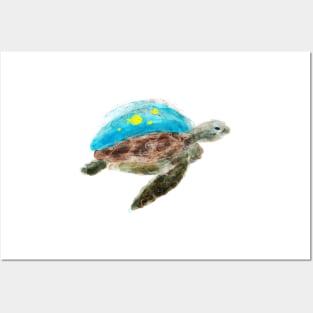 Turtle Watercolor Posters and Art